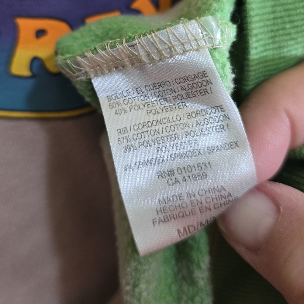 Grateful Dead Teddy Forever Sweatshirt Tie Dye Green Tan Medium Boho Grunge - Picture 7 of 7